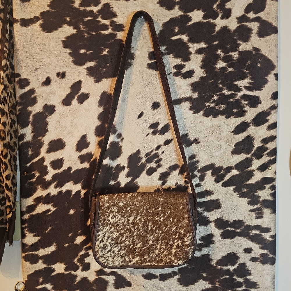 Vintage Reeve's Leather Hide Handbag
